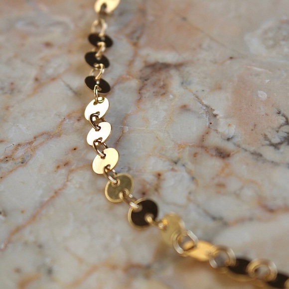 ⚜️𝟯𝟬%𝗢𝗙𝗙 𝗯𝘂𝗻𝗱𝗹𝗲𝘀 𝟯+⚜️ NEW Sequin Chain Stainless Steel Necklace - Picture 4 of 16